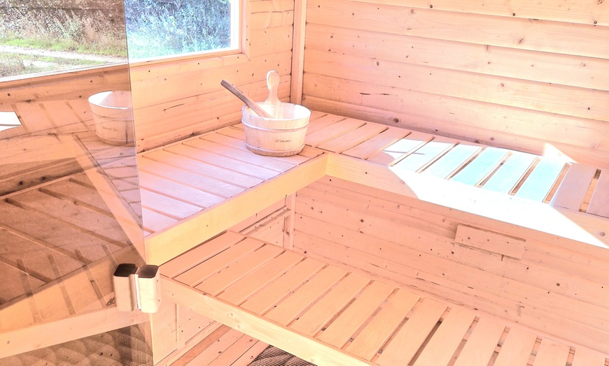 Image 5: Mobile Sauna mit Holz und Aufguss