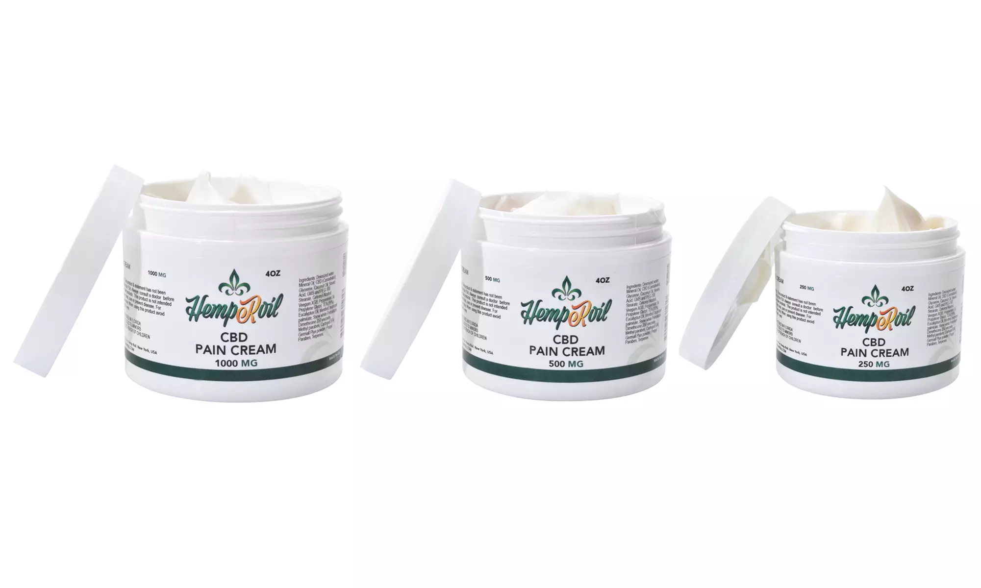 Premium CBD Pain Relief Cream By HempRoil (250mg, 500mg, or 1000mg) - Primary Image