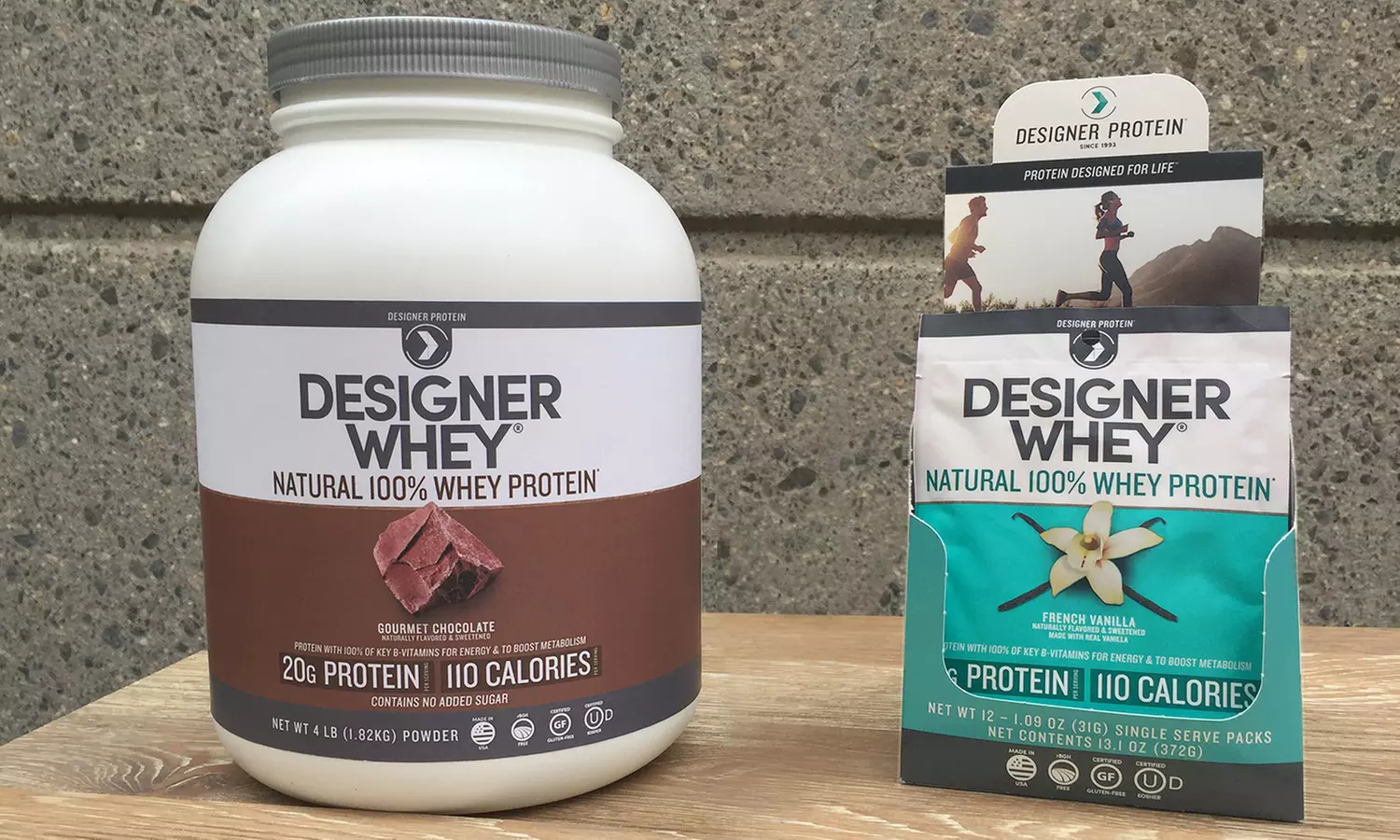 Designer Whey Natural 100% Whey-Based Protein (4lb. Tub and 12 Free Single-Serve Packets) - Primary Image