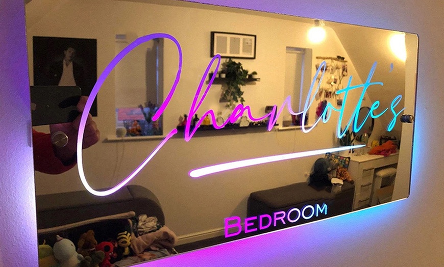 Image 5: One or Two Pieces of Custom Mirror Sign from Justyling