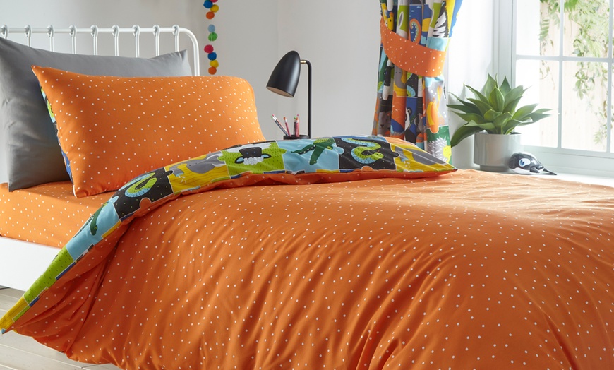 Image 2: Animal Jigsaw Duvet Set, Lined Curtains or Fitted Sheets