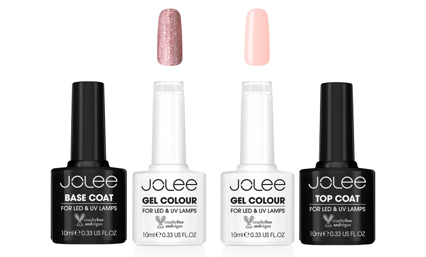 Image 2: Jolee Gel Nail Polish Colour Set with Base and Top Coats 10ml