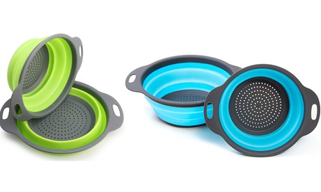 Set di 2 scolapasta pieghevoli