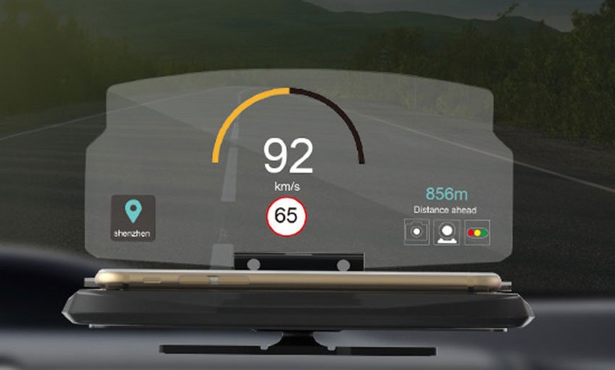 Image 2: Smartphone Heads Up Car Display