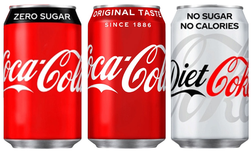 Image 8: 24 Cans of Coca-Cola Original, Zero Sugar or Diet 330ml