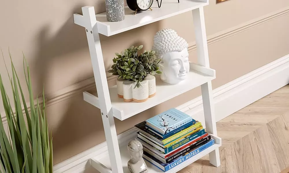 Three or Five Tier Storage Ladder Shelves