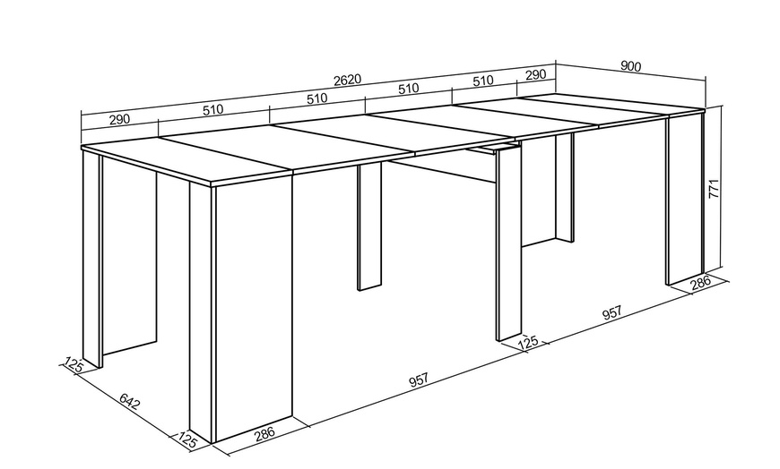 Image 43: Table console extensible