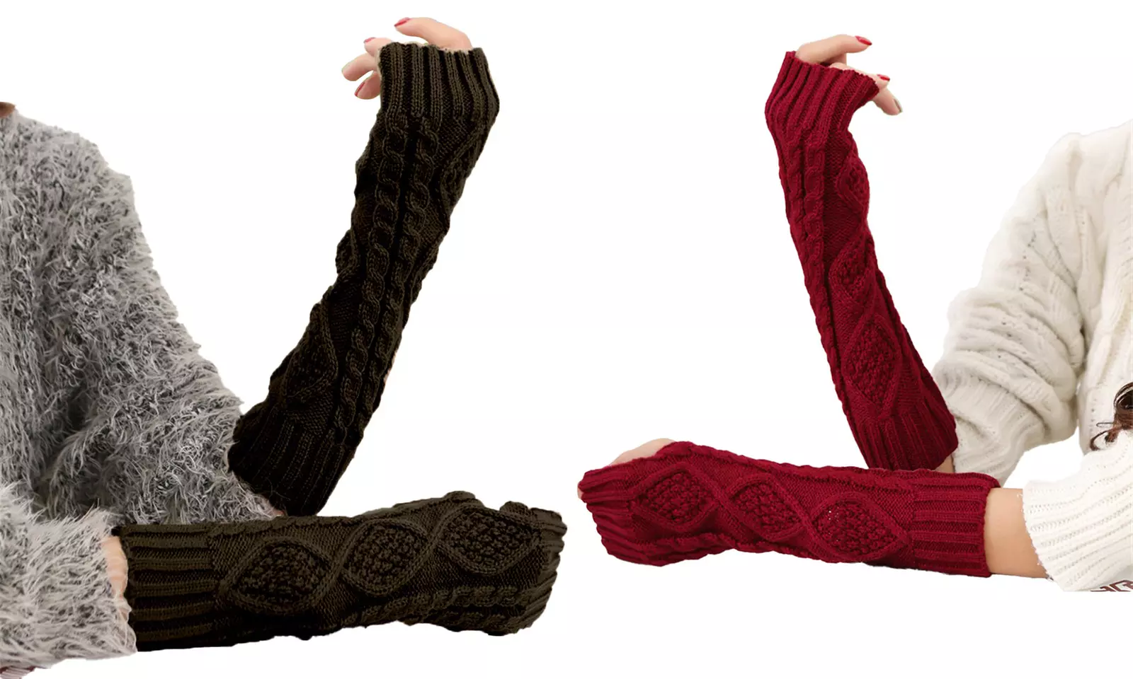 Up to Four Pairs of Soft and Stretchy Arm Warmers