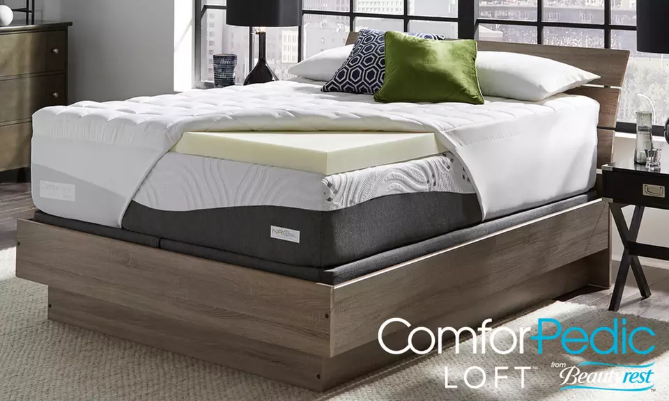 ComforPedic Loft 4.5" Quilted Memory Foam Mattress Topper by Beautyrest - Primary Image