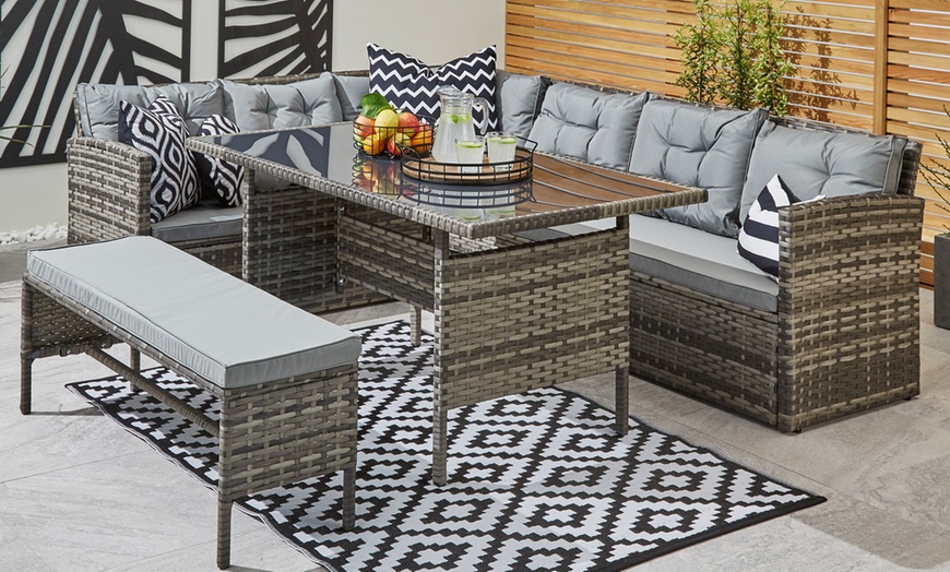 Image 16: Rattan-Effect Outdoor Set with Cover