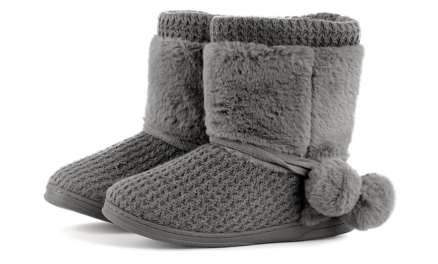 Image 3: Knitted Bootie Slippers