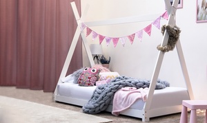  Tipi-Style Kids' Single Wood Bed 