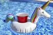 Unicorn-Shaped Pool Drink Holder Float (3-Pack) - Second Medium