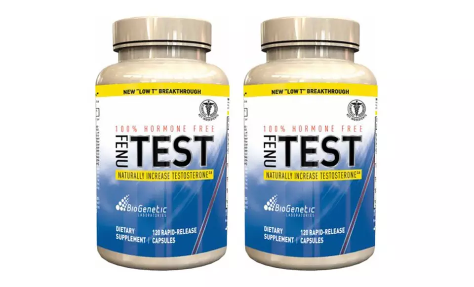 BioGenetic Labs Fenu Test Men's Testosterone Supplement (1- or 2-Pack of 120-Count Bottles) - Primary Image