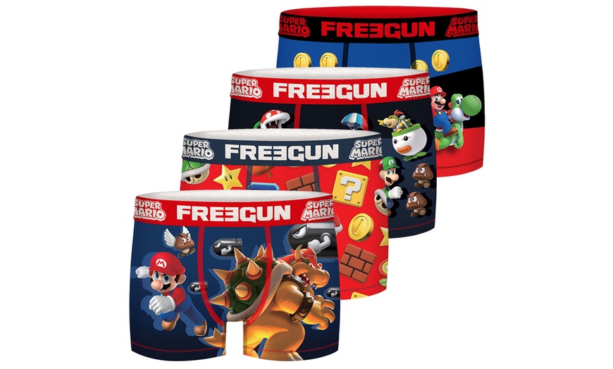 Image 4: Lot de 3, 4 ou 5 boxers hommes Mario Kart de la marque Freegun