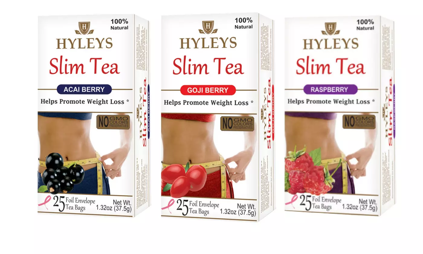 Hyleys Acai Berry, Goji Berry, and Raspberry Slim Tea (3-Pack) - Primary Image