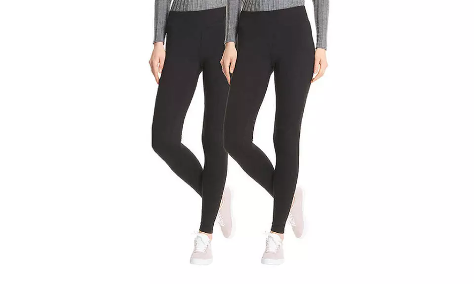 HUE Women's Perfect-Fit Leggings (2-Pack) - Primary Image