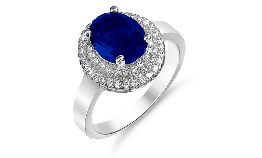 Image 2: Blue Simulated Sapphire Ring