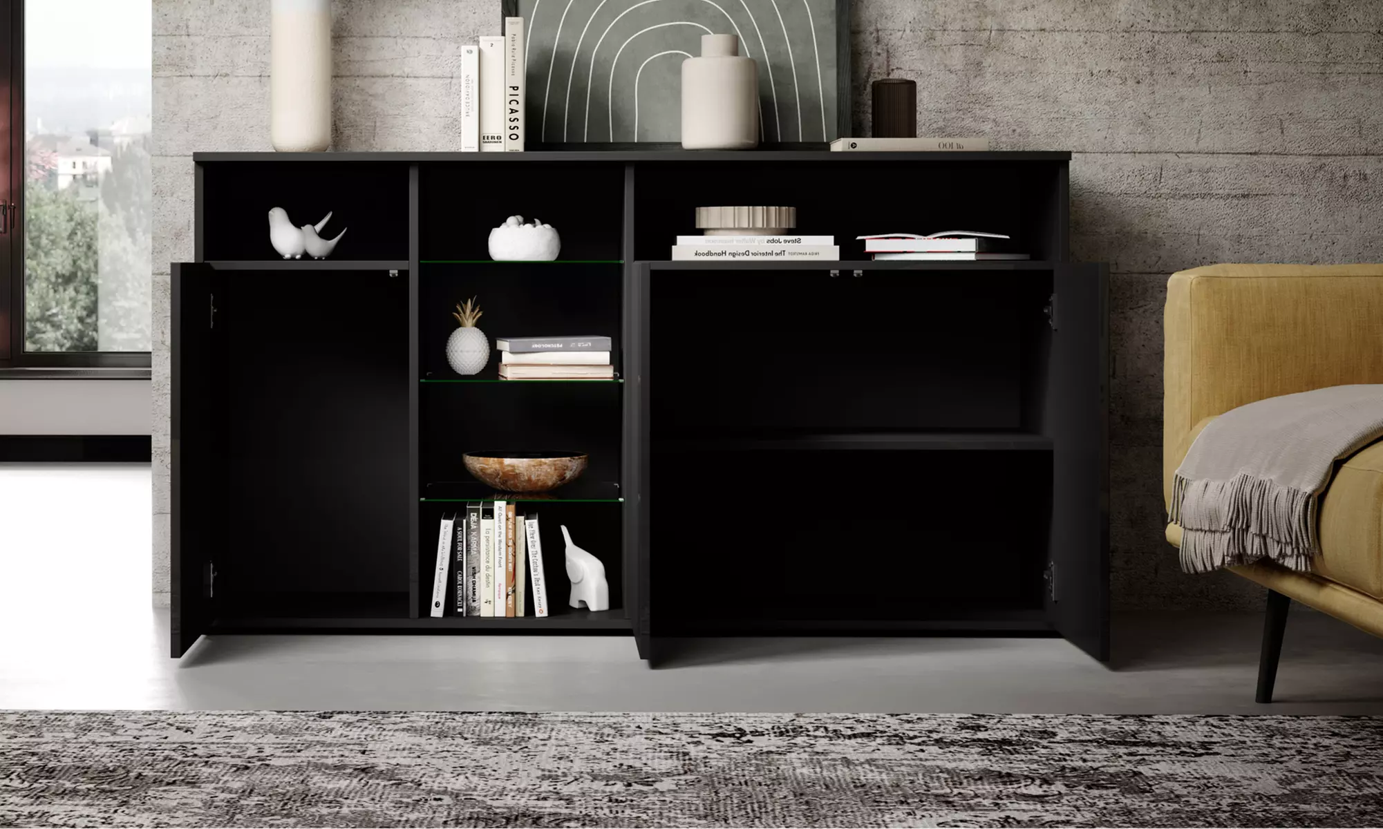 Buffet "Clark" avec éclairage LED