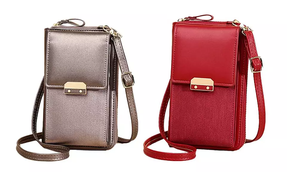 Sac à bandoulière pour téléphone en cuir PU