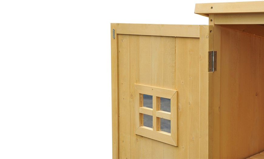 Image 5: Double-Door Wooden Storage Shed