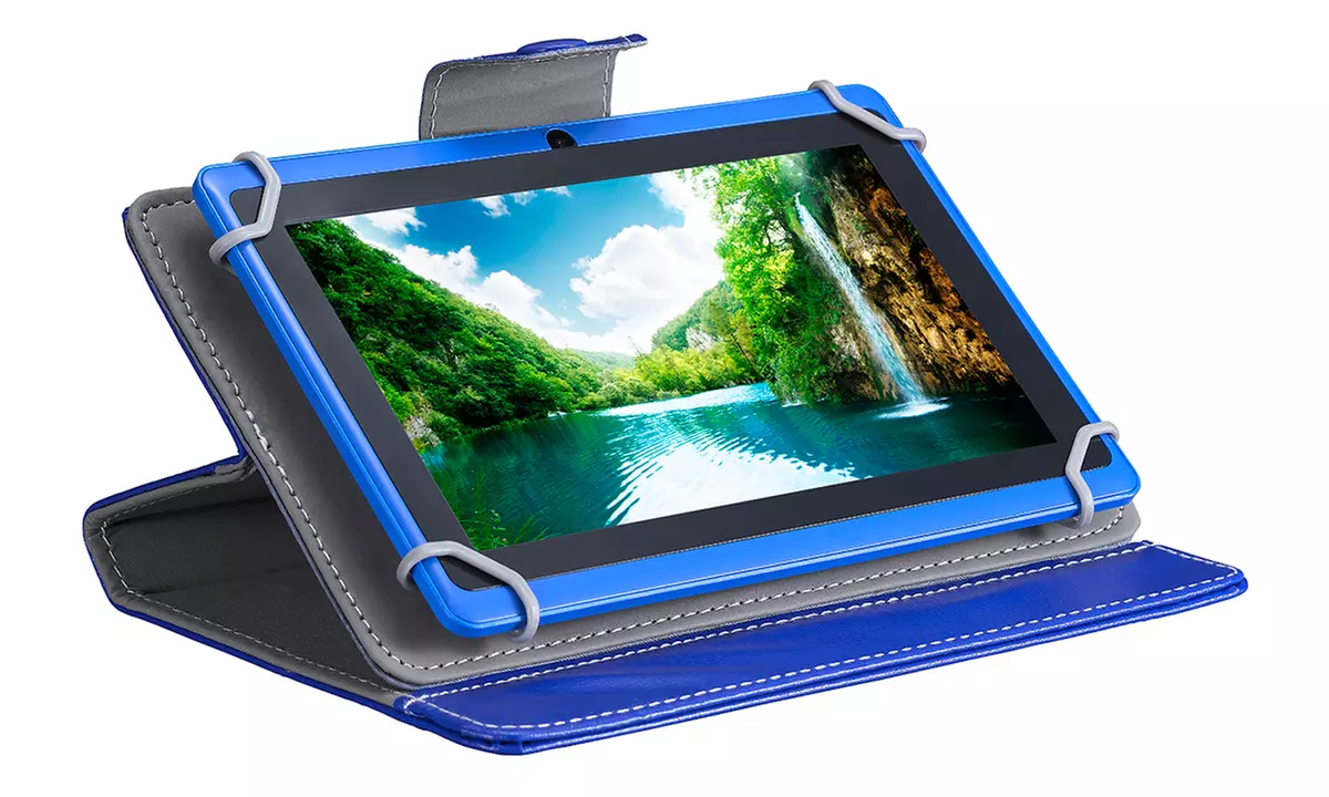 TG-TEK 8GB 7" Tablet with Android OS, Quad-Core Processor, and Custom Leather Case - Second Medium