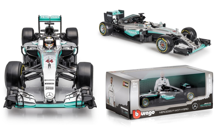 Image 1: Bburago 1:18 Mercedes F1 Model