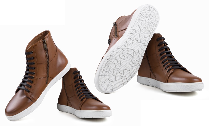 Image 8: Redfoot Men's Leather High Tops