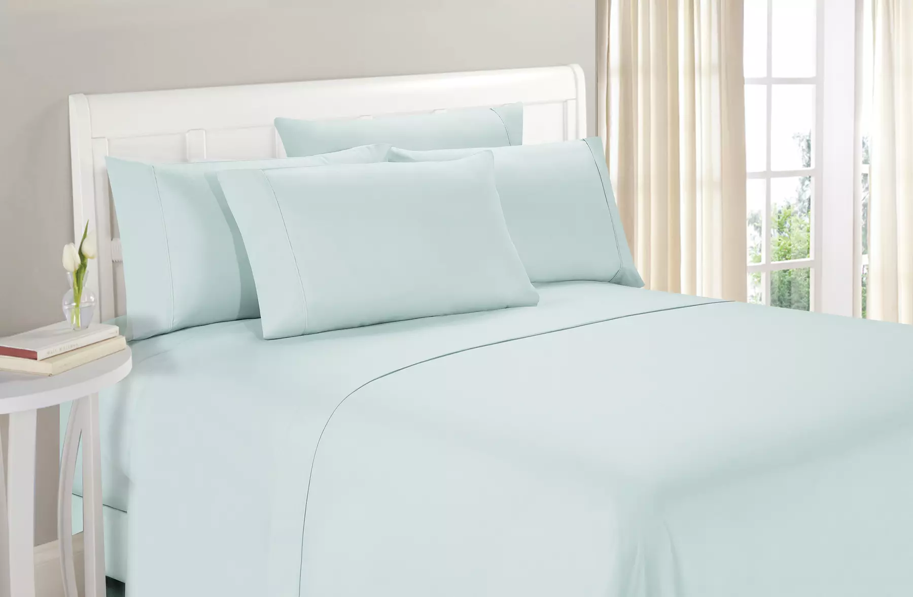 Luxury Home Double-Brushed Deep Pocket Sheet Set (6-Piece) - Primary Image