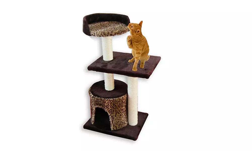 Leopard Luxury Cat Tree | Groupon Goods