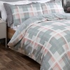 Image 4: Reversible Check Duvet Set