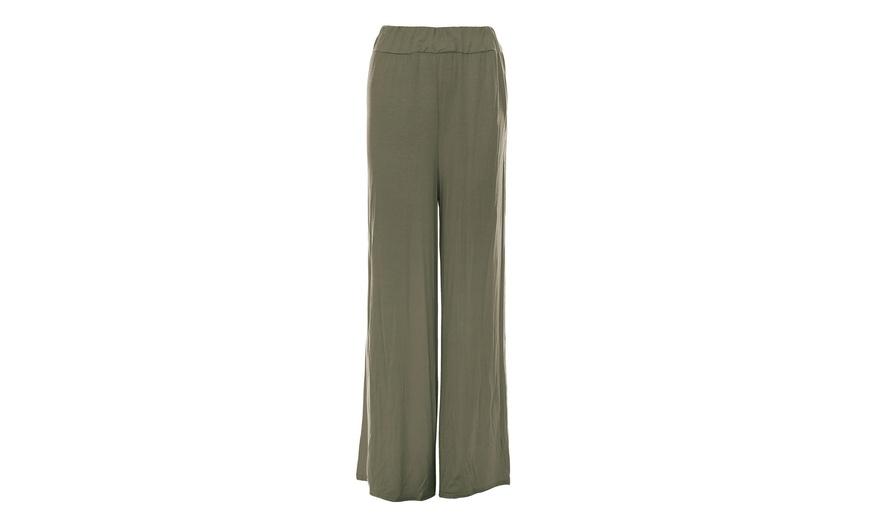 Image 10: Flared Jersey Trousers