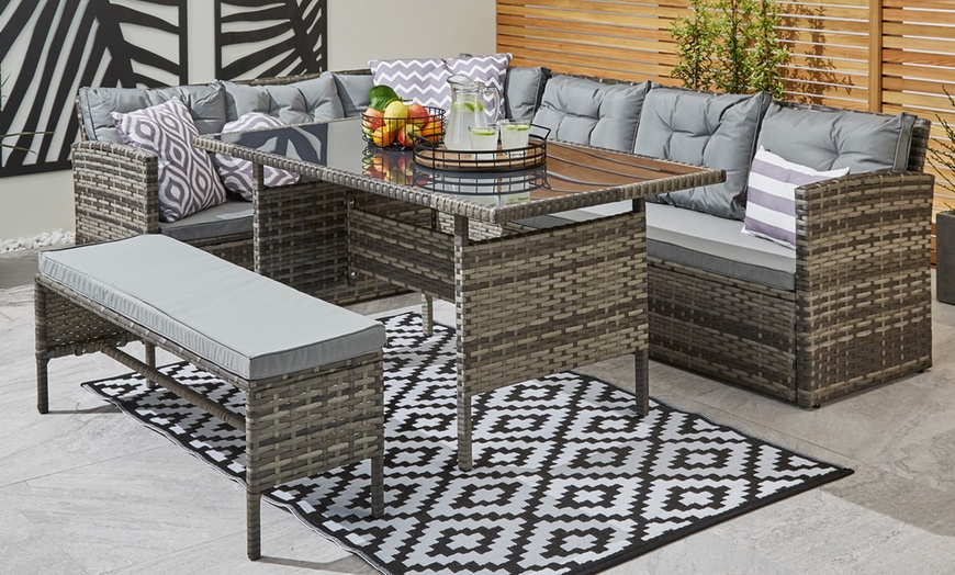 Image 17: Rattan-Effect Outdoor Set with Cover