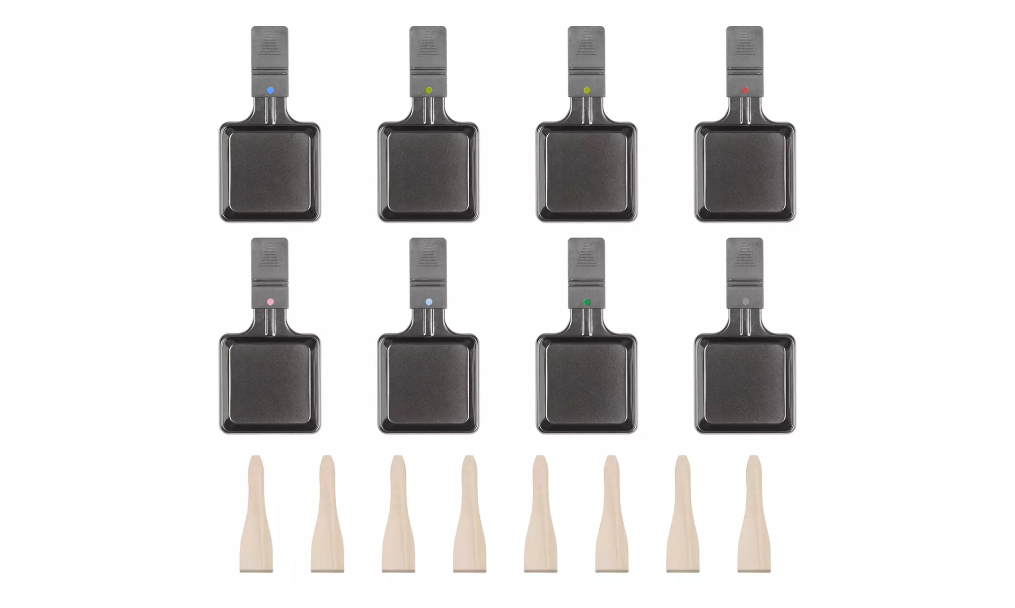 Grill à raclette avec plaque en fer pivotante