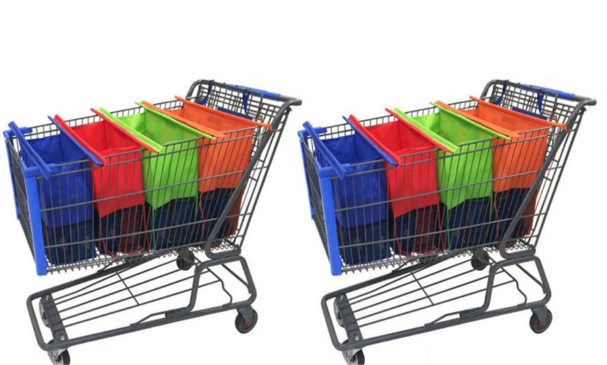 Image 4: Reusable Trolley Shopping Bag Set