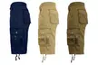 Galaxy By Harvic Men's Distressed Belted Cargo Utility Shorts (3-Pack, 30-42) - Second Medium