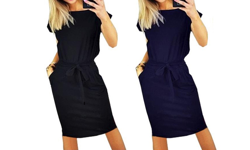 Image 8: Belted Midi Dress