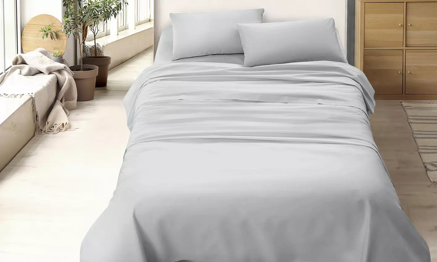 Completo lenzuola in 100% flanella di cotone