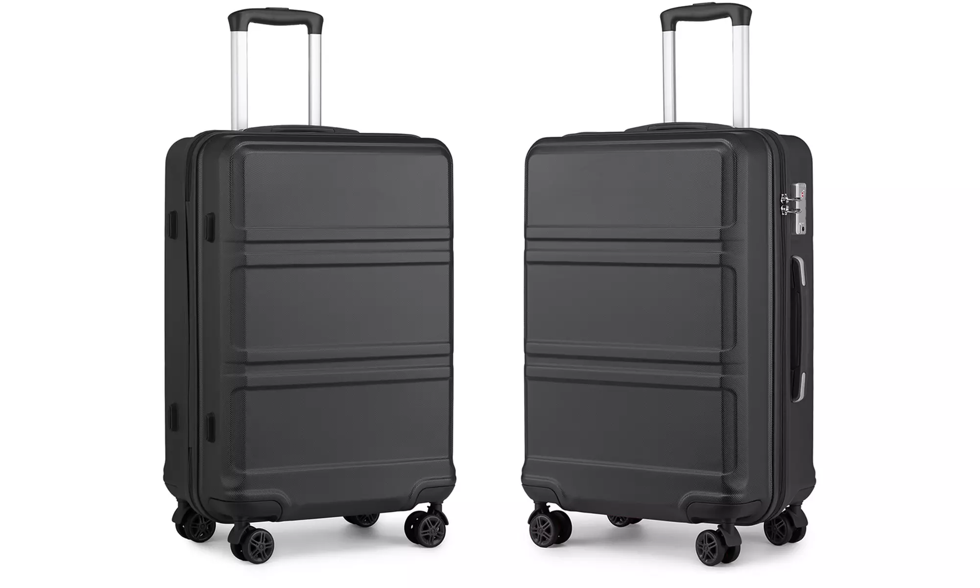 1x oder 3x Hartschalen-ABS-Reisekoffer + Reisetasche