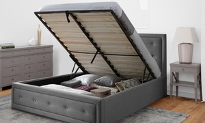  Carerra Diamond Ottoman Storage Bed with Optional Mattress 