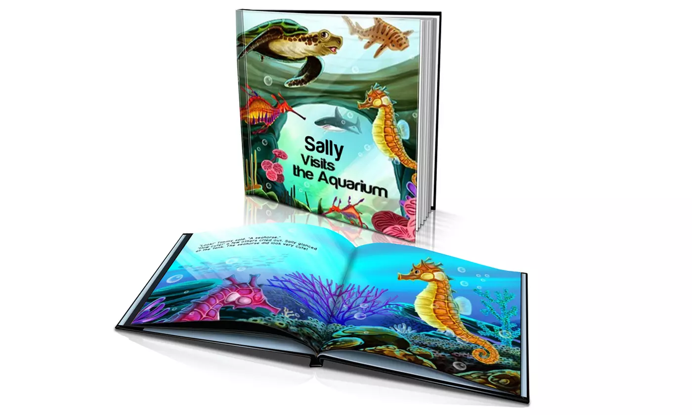 Personalized Hardcover or Softcover "Visits the Aquarium" Story Books (Up to 67% Off). Three Options Available. - Second Medium