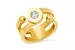 Stainless Steel Cubic Zirconia Double Cuff Ring With Roman Numerals. Multiple Options Available. - Second Medium