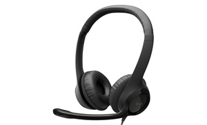 Logitech H390 Wired Headset - Noise-Cancelling Mic, USB-A