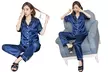 1 ou 2 pyjamas longs en satin pour femme - Image 2