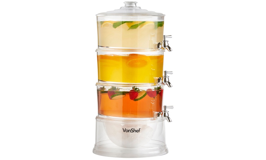 Image 6: VonShef 3-Tier Drinks Dispenser