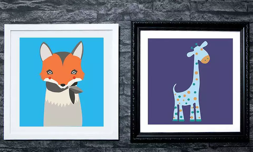 Personalized Kids' Art Framed Canvas Print from Graff.io - Primary Image
