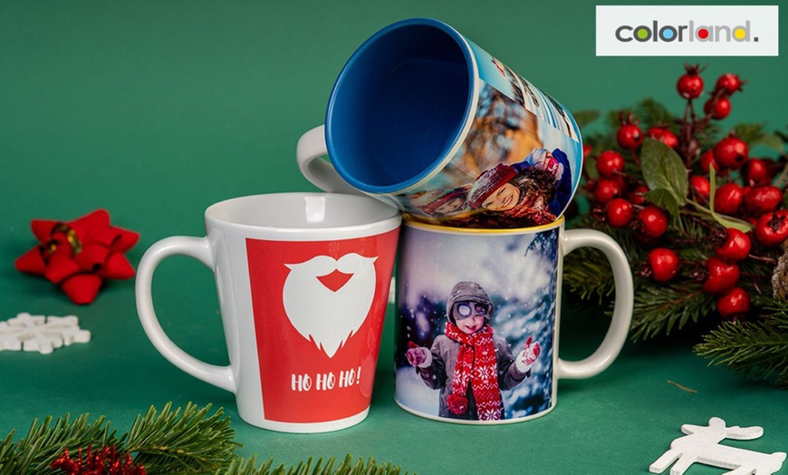 Image 1: Mugs photo personnalisés - Latte, coloré ou magique, avec Colorland