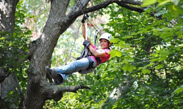 Defy Gravity Zipline Tour and Haunted Woods for Two or Four at Skyward Adventures, Inc. (40% Off) - Primary Image
