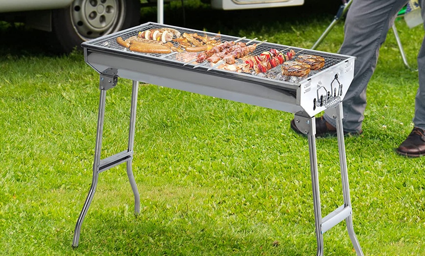 Image 7: Outsunny Portable BBQ Grill Range