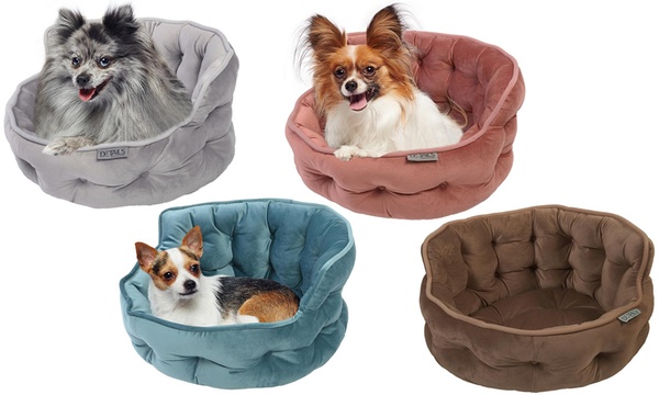 Crushed velvet clearance dog bed groupon